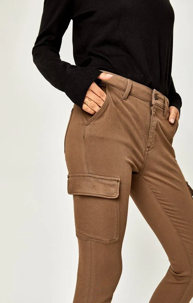 ARINA SKINNY CARGO IN KHAKI TWILL