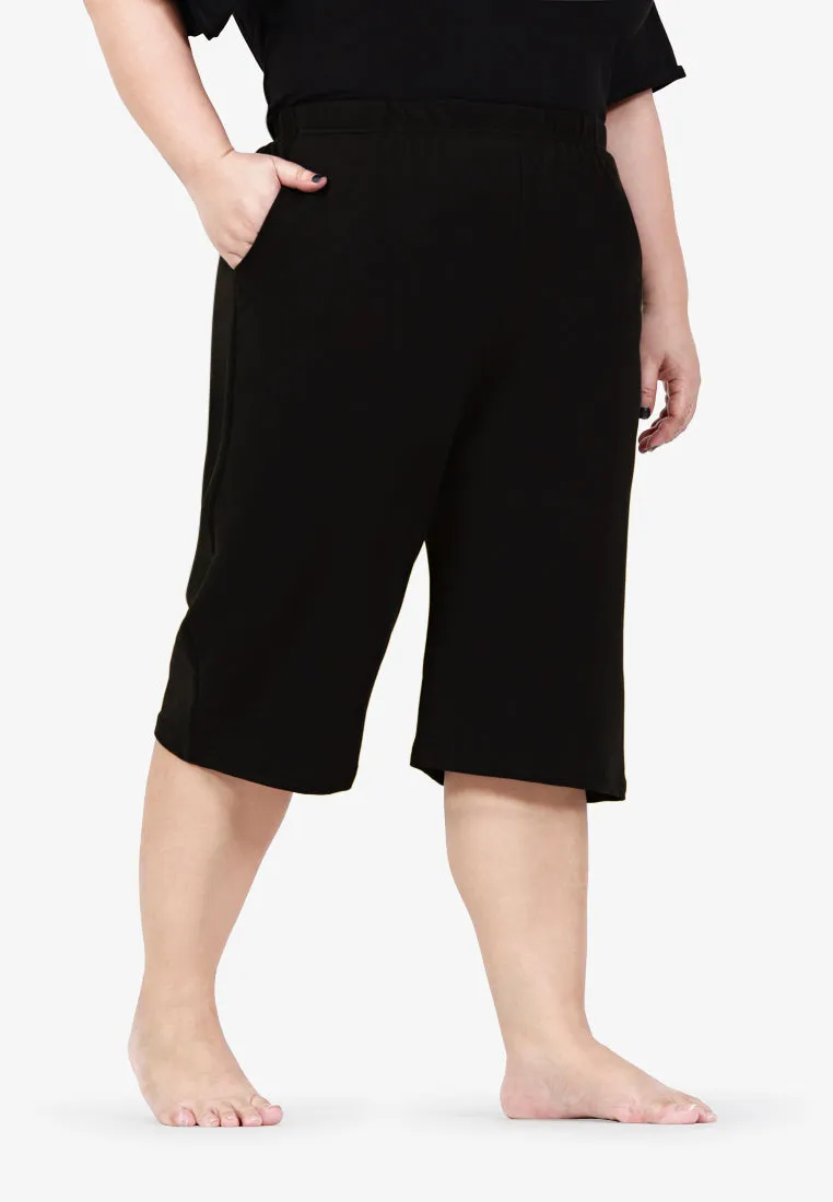 Beatrice Home Cotton Bermuda Shorts - Black