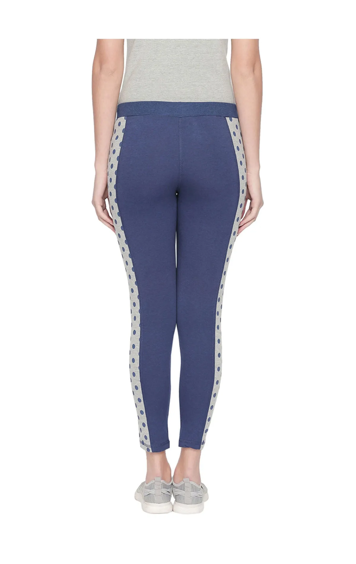 Bodyactive Women Fashion Polka Dots Trackpant-LL14-DENIM