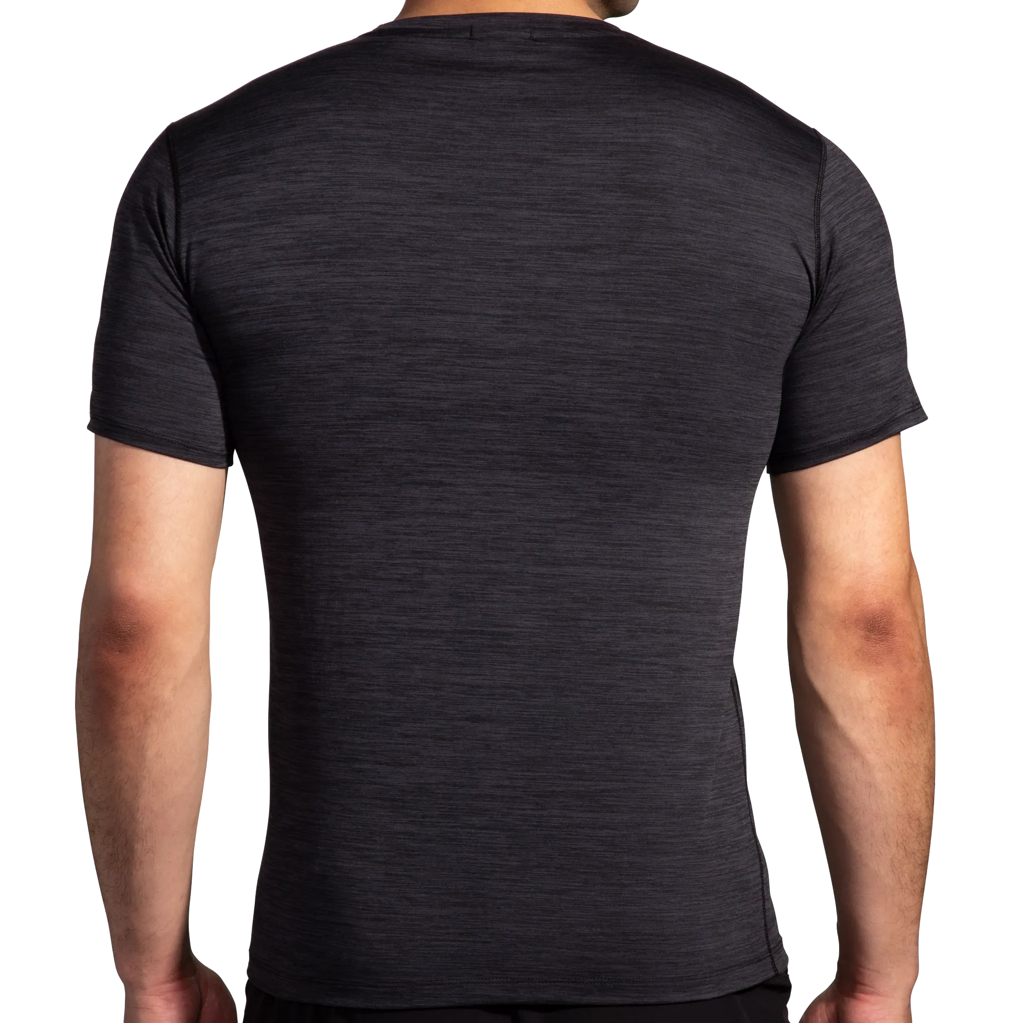 Brooks | Luxe Short Sleeve | Men's | Heather Deep Black