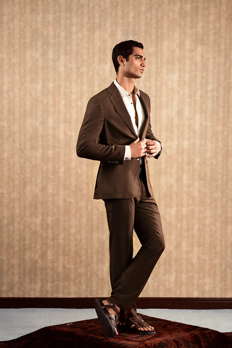 Brown linen Suit