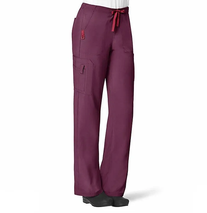 Carhartt Women's Force® Cross-Flex Utility Boot Cut Cargo Scrub Pant_Wine