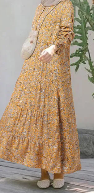 Floral Print Abaya (Modest style dress)