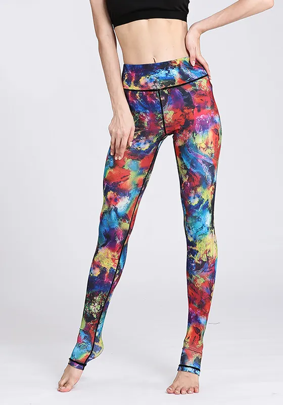 Flower Printed Yoga Pants