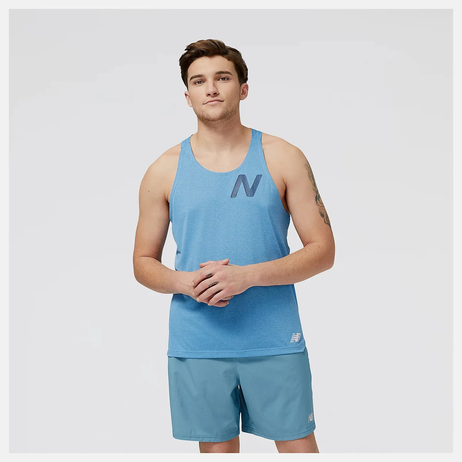 Graphic Impact Singlet | Heritage Blue