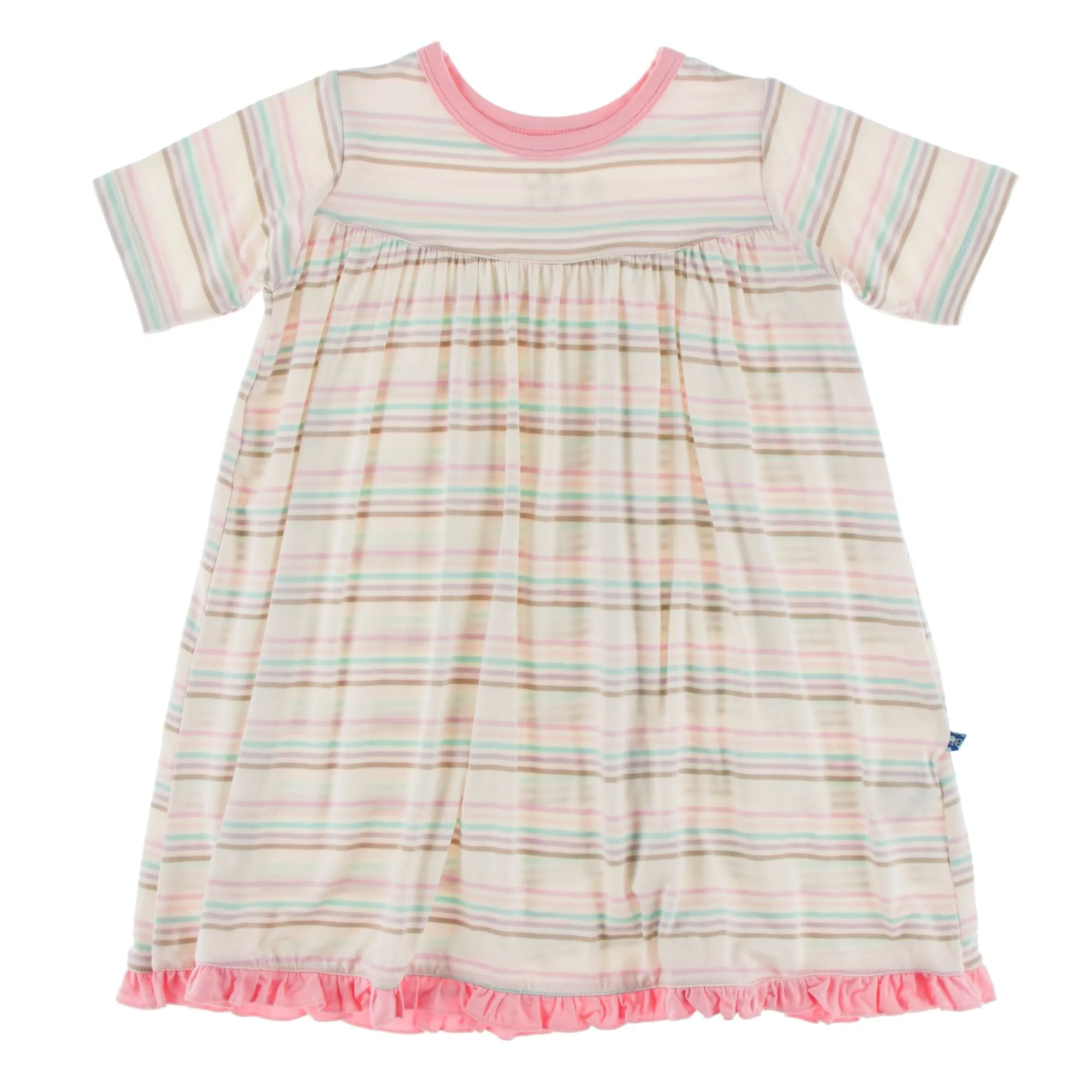 KicKee Pants Cupcake Stripe Classic S/S Swing Dress