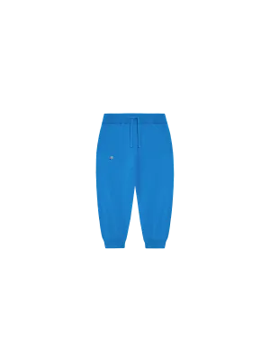 Kids' Recycled Cashmere Track Pants—cerulean blue