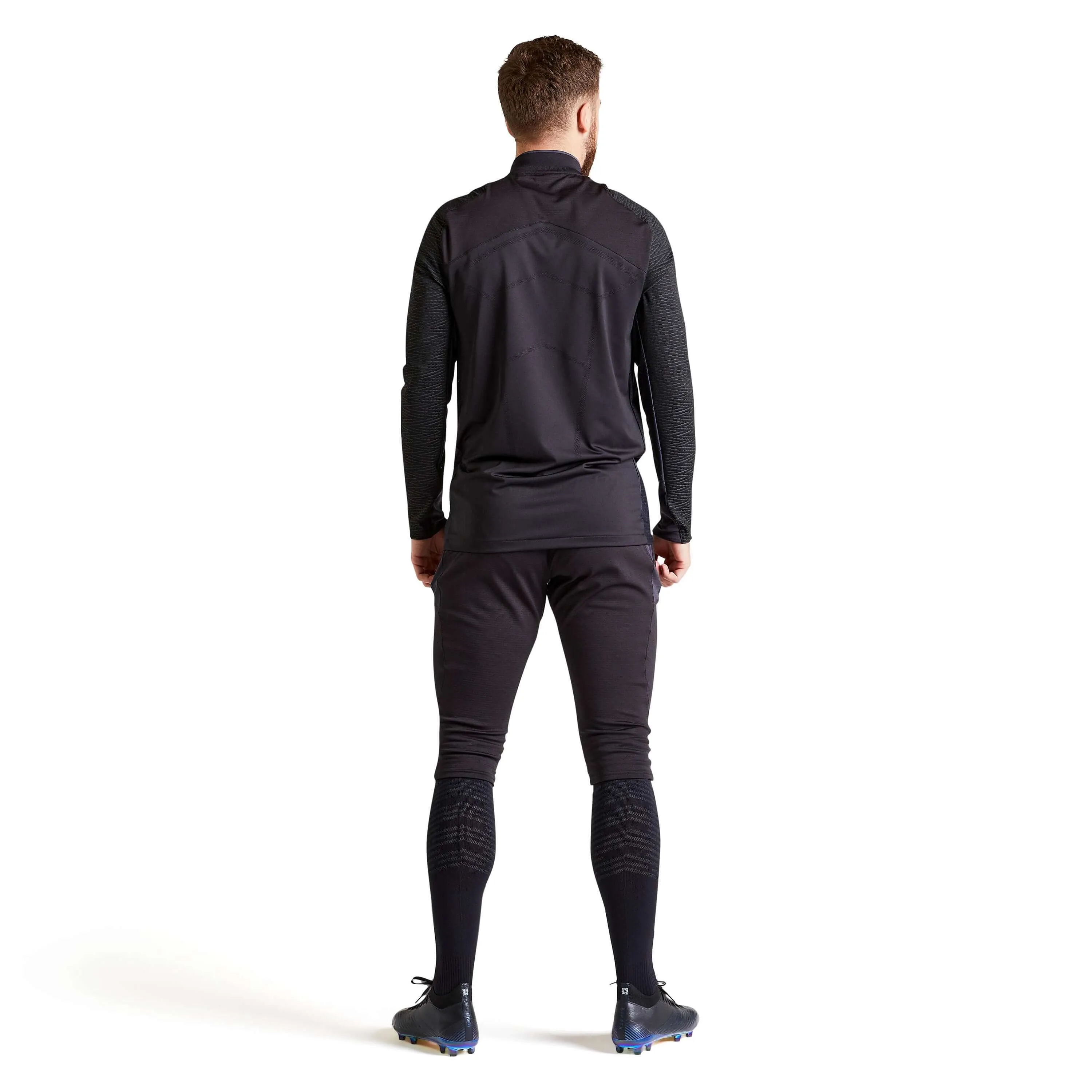 Kipsta CLR adult soccer training pants, black/charcoal gray