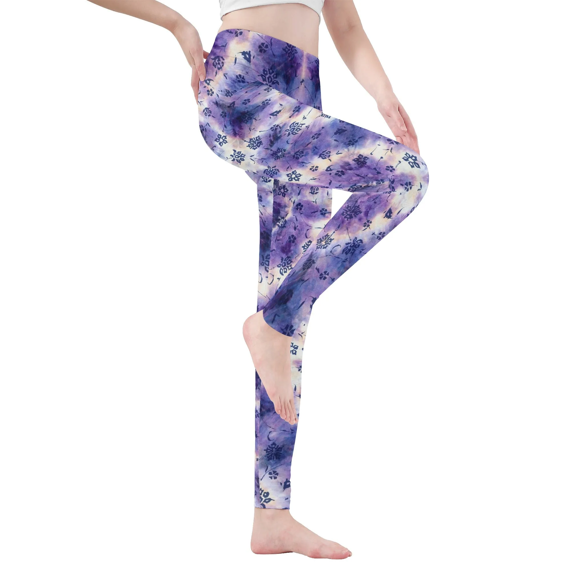 Leggings for Women | Petite to Plus Size | High Waisted | Ankle Length | Tie and Dye | Aries Womens Leggings