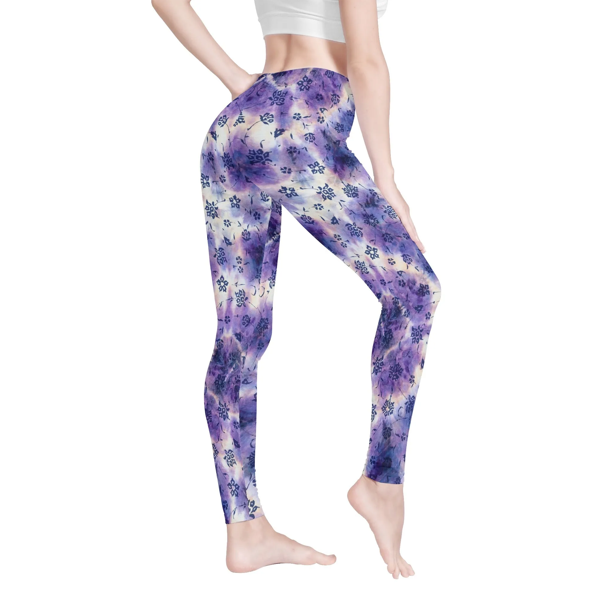 Leggings for Women | Petite to Plus Size | High Waisted | Ankle Length | Tie and Dye | Aries Womens Leggings