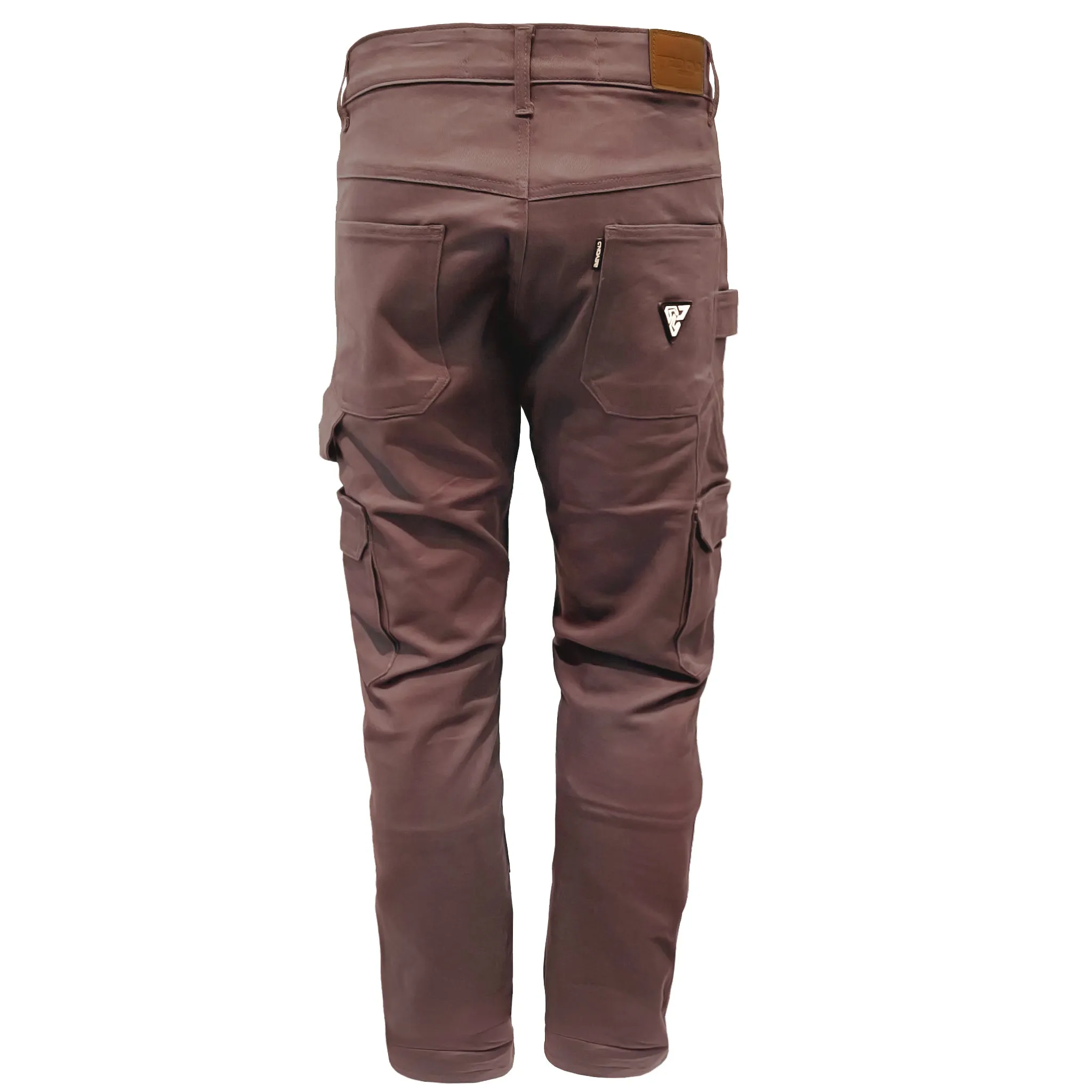 Loose Fit Cargo Pants - Light Cacao with Pads