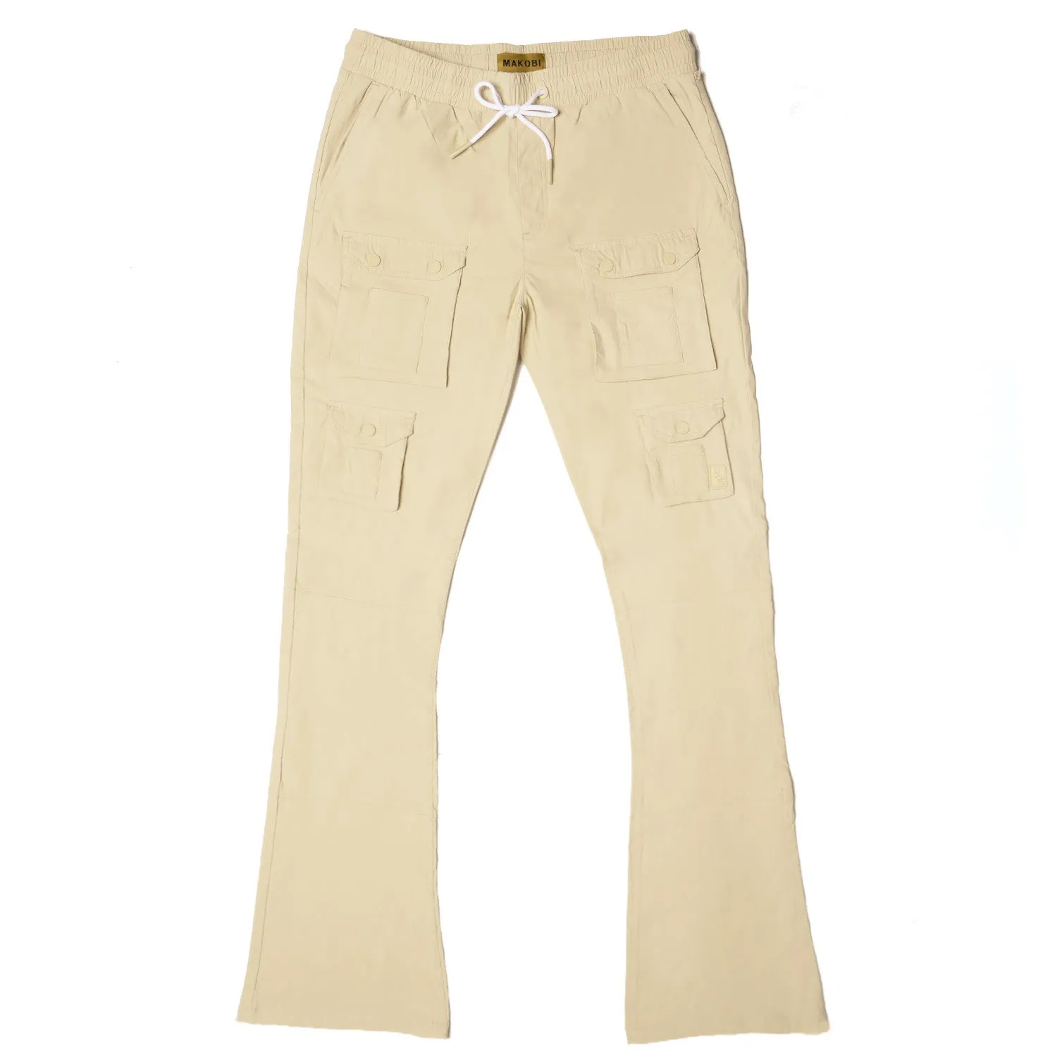 M1633 Colton 34” Stack Nylon/Spandex  Sweat Pants - Khaki