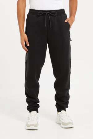 Men Black Jogger With Zip Pockets