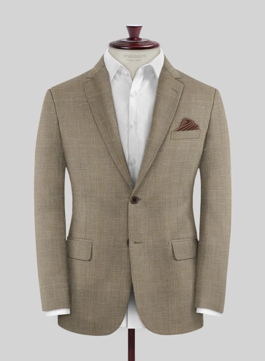 Napolean Ariel Nailhead Brown Wool Suit