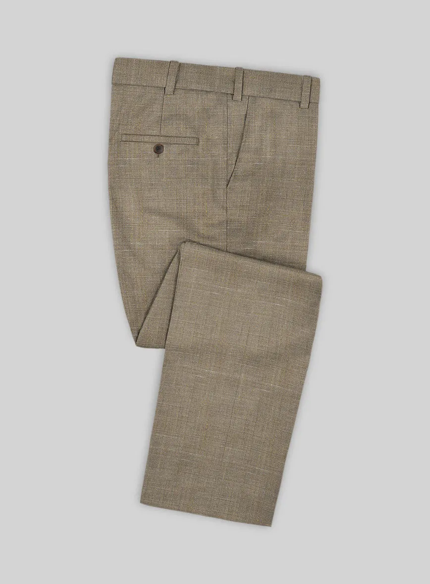 Napolean Ariel Nailhead Brown Wool Suit