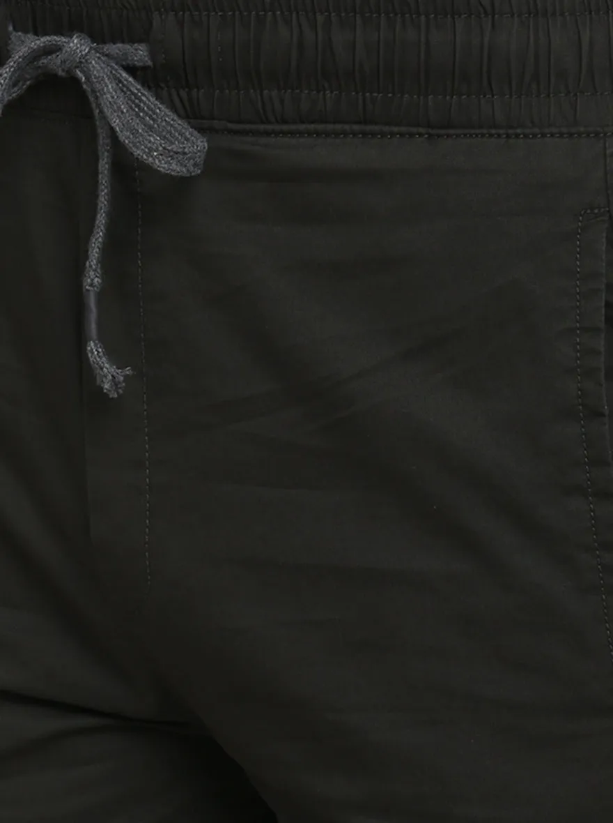 Olive Green Solid Regular Fit Track Pants  | JadeBlue