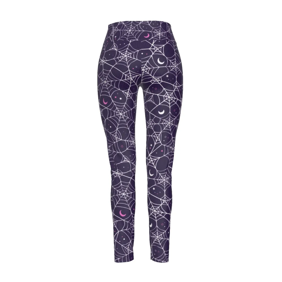 Pastel Web (purple) High Waist Leggings