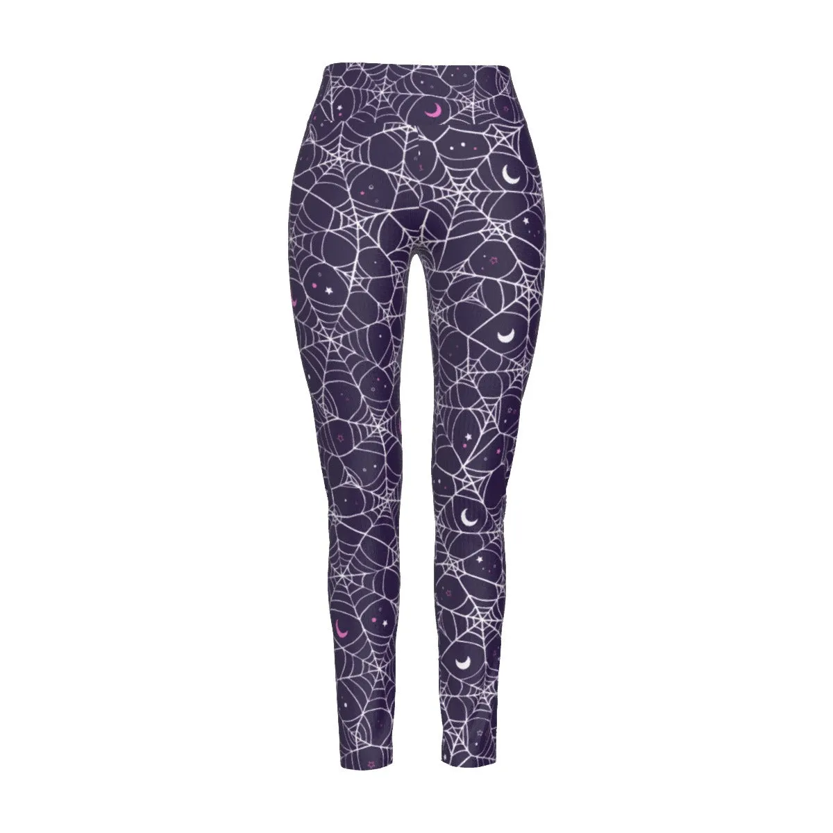 Pastel Web (purple) High Waist Leggings