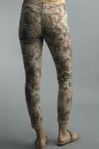 Reversible Khaki and Floral Pattern Pants