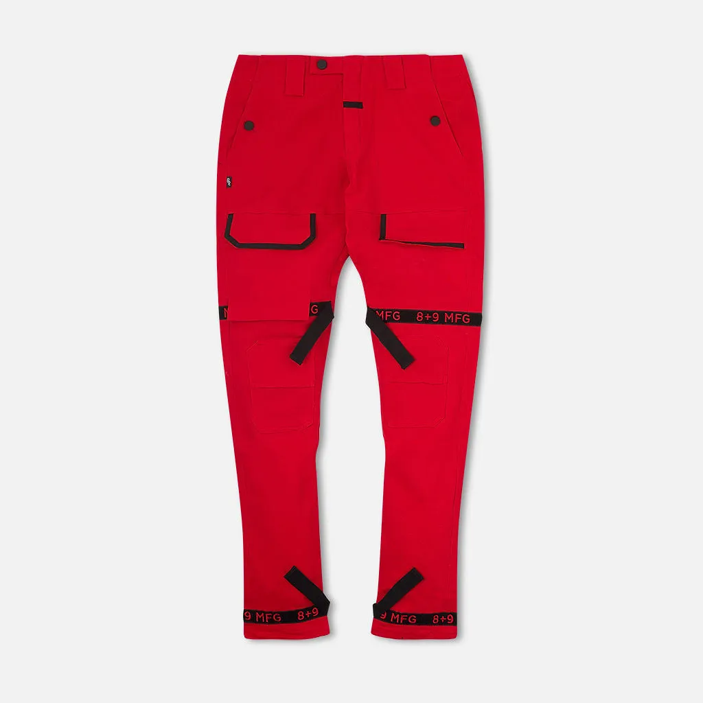 Strapped Up Utility Pant Red