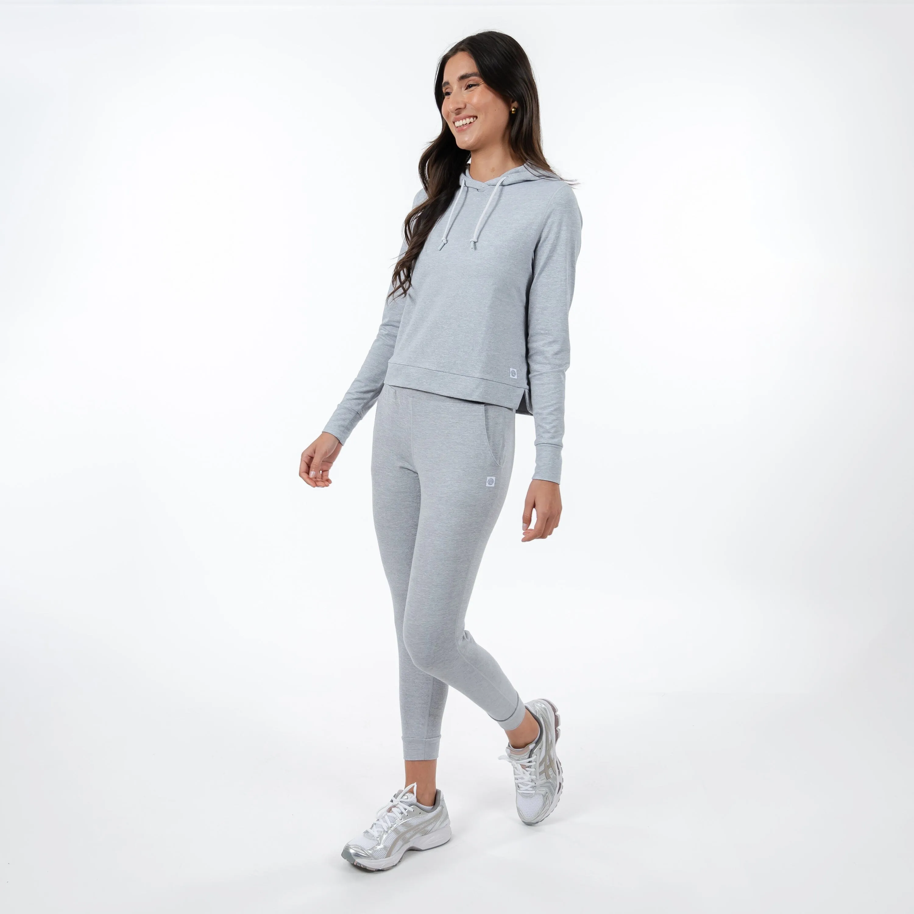 Tempo Performance Jogger | Heather - Stainless Steel/White