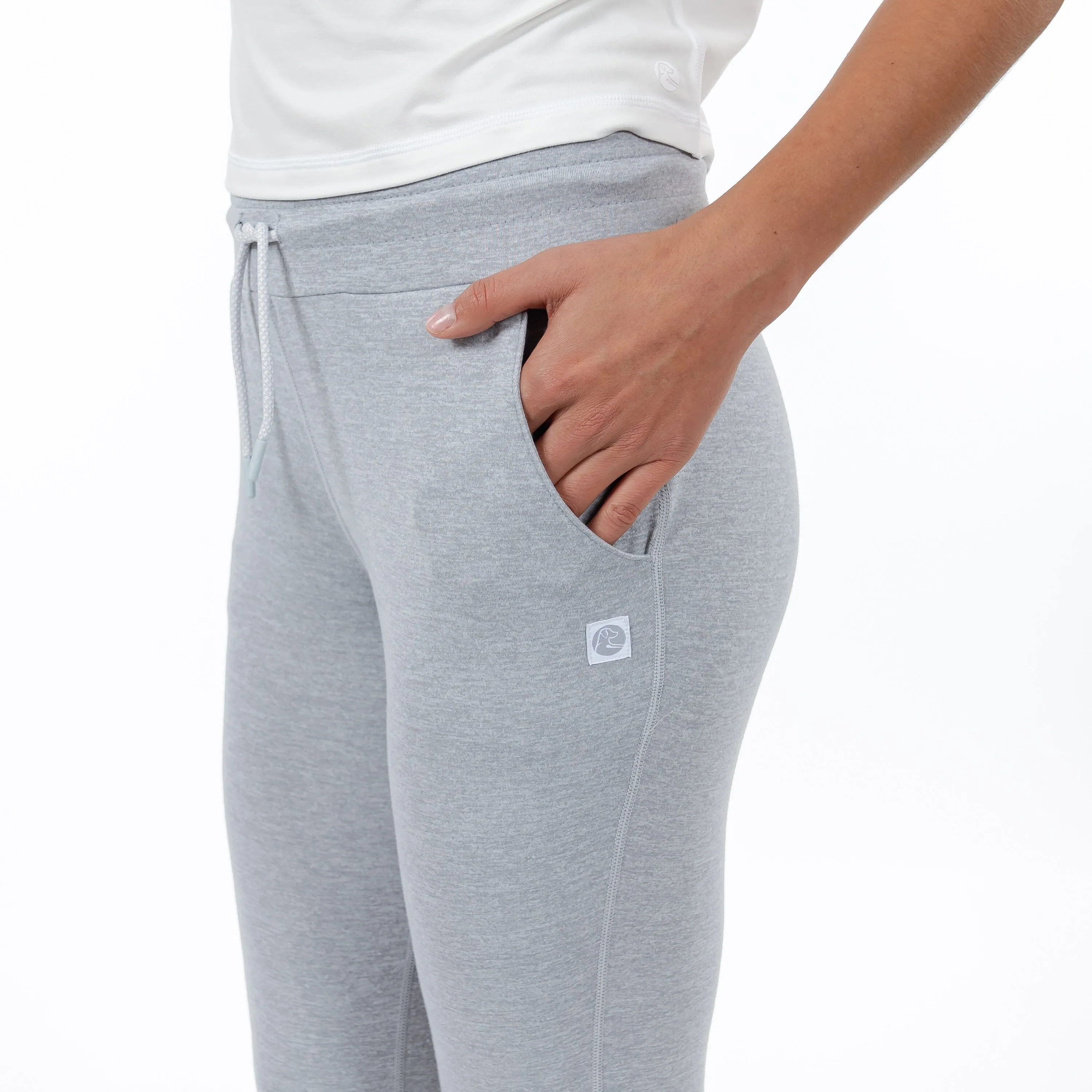 Tempo Performance Jogger | Heather - Stainless Steel/White