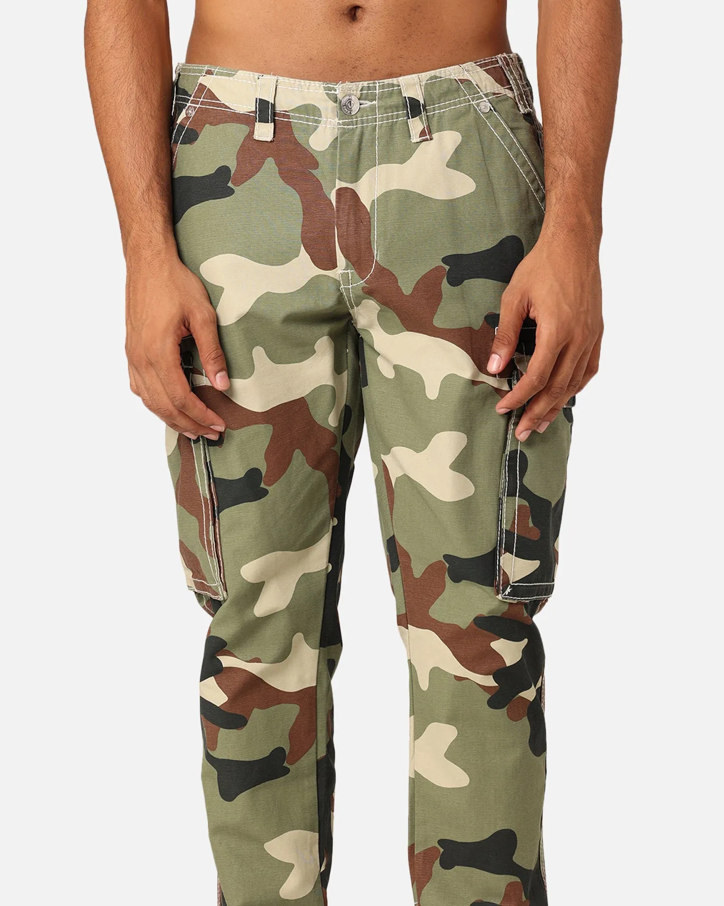 True Religion Big T Cargo Jogger Pants Camo