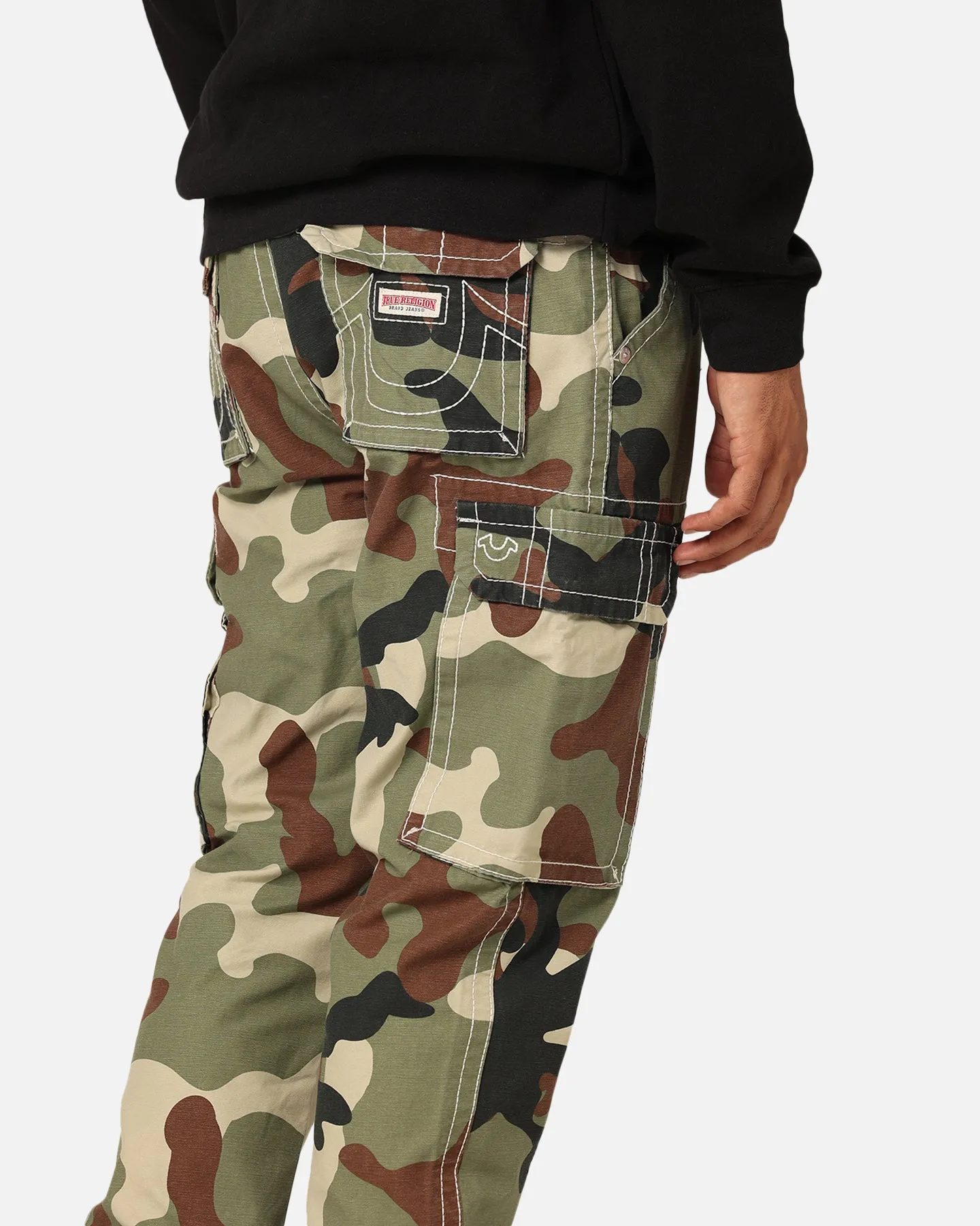 True Religion Big T Cargo Jogger Pants Camo