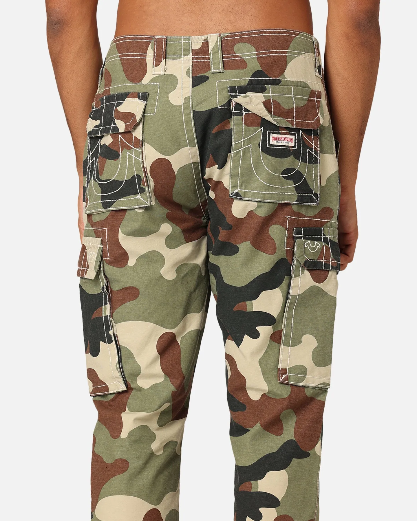 True Religion Big T Cargo Jogger Pants Camo