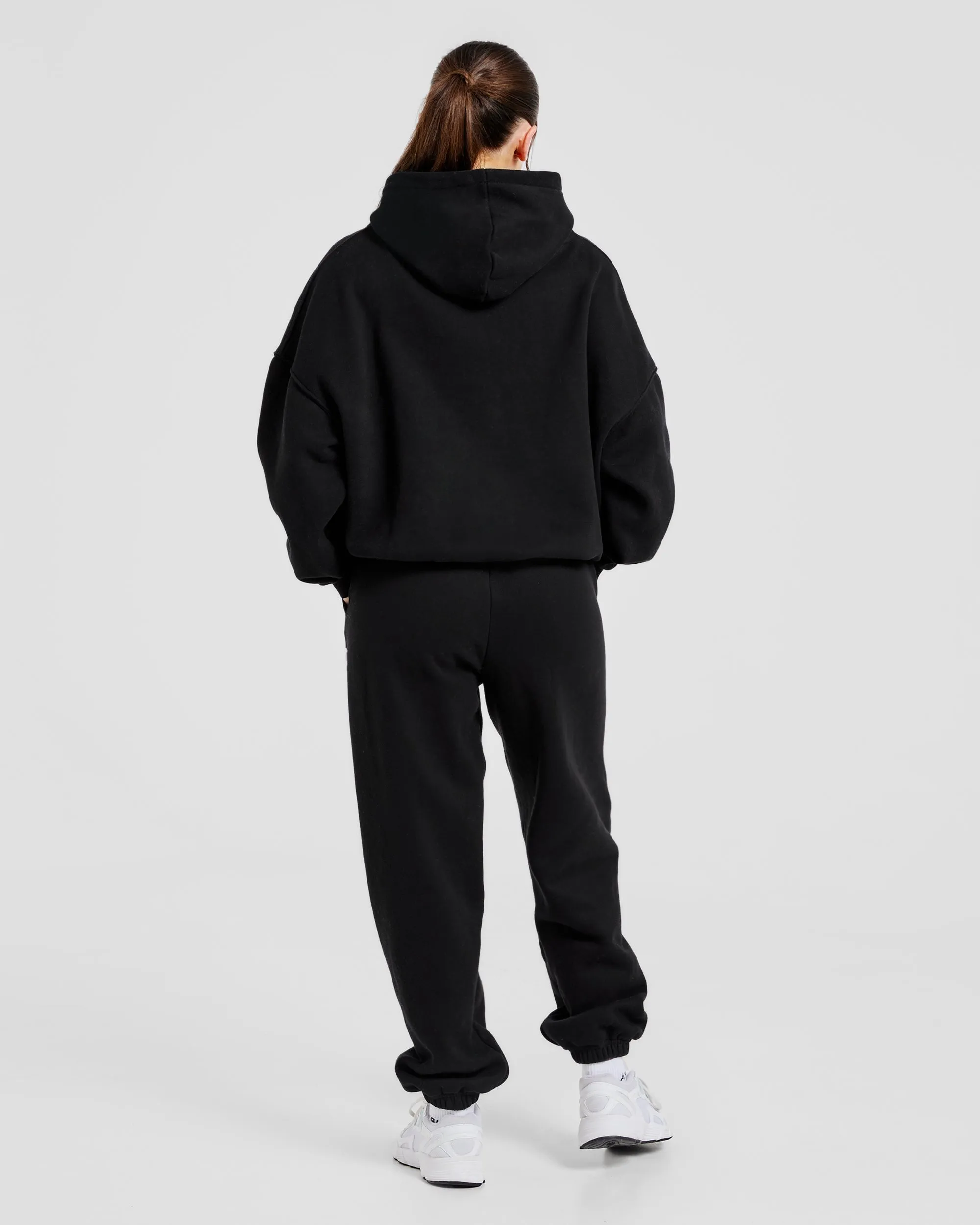 Varsity Oversized Joggers - Black