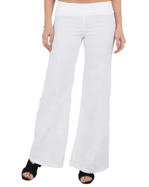 Wilma Wide Leg Yoga Pants | White