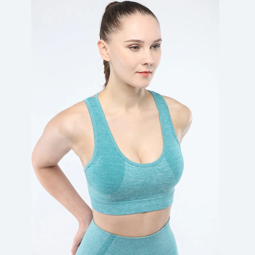 Women's sports bra seamless Fitness Yoga vest Narrow back strap outdoor running underwear