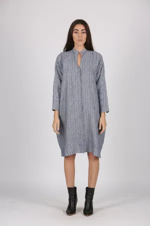 Zahra Dress in Chambray Stripe